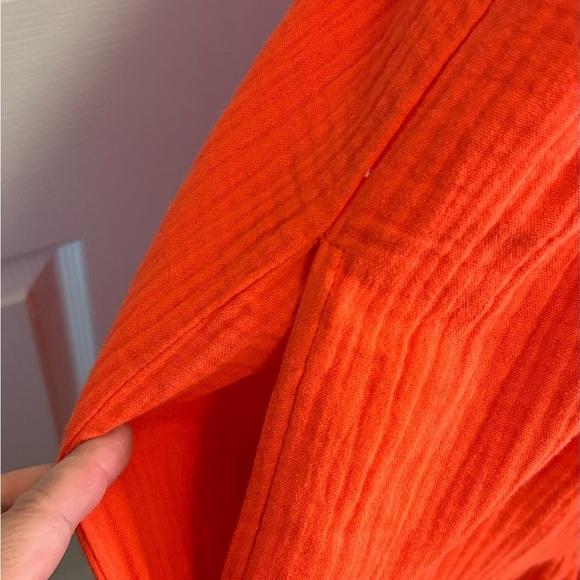 🧡”Chelsea & Theodore” NWT Vibrant Orange Spaghetti Strap Tiered Maxi Dress Sz M🧡 - Picture 4 of 16